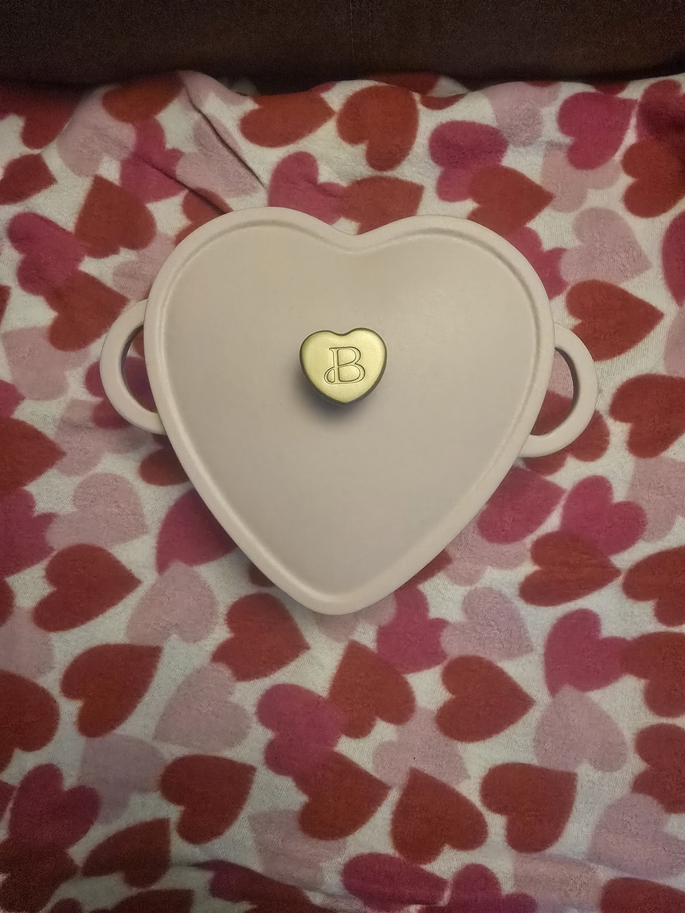 Beautiful by Drew Barrymore 2-Quart Enameled Cast Iron Heart-Shaped Dutch Oven
